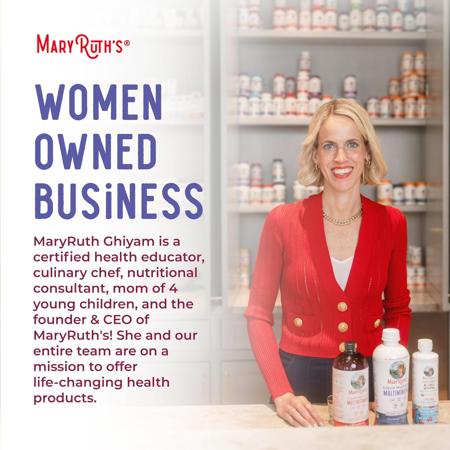 MaryRuth Organics 7-in-1 Immunity Support Liposomal Vitamin C D3 E Zinc Elderberry Echinacea Ginger 15.22 fl oz
