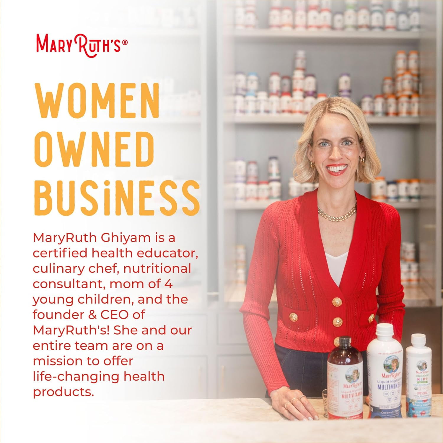 MaryRuth Organics Men's Multivitamin Gummies Papaya Orange 60 Gummies Clean Label Project Verified for Overall Wellness