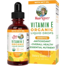MaryRuths USDA Organic Vitamin E Liquid Drops Adults Kids Vegan Non-GMO Sugar Free 2 fl oz 60 ml