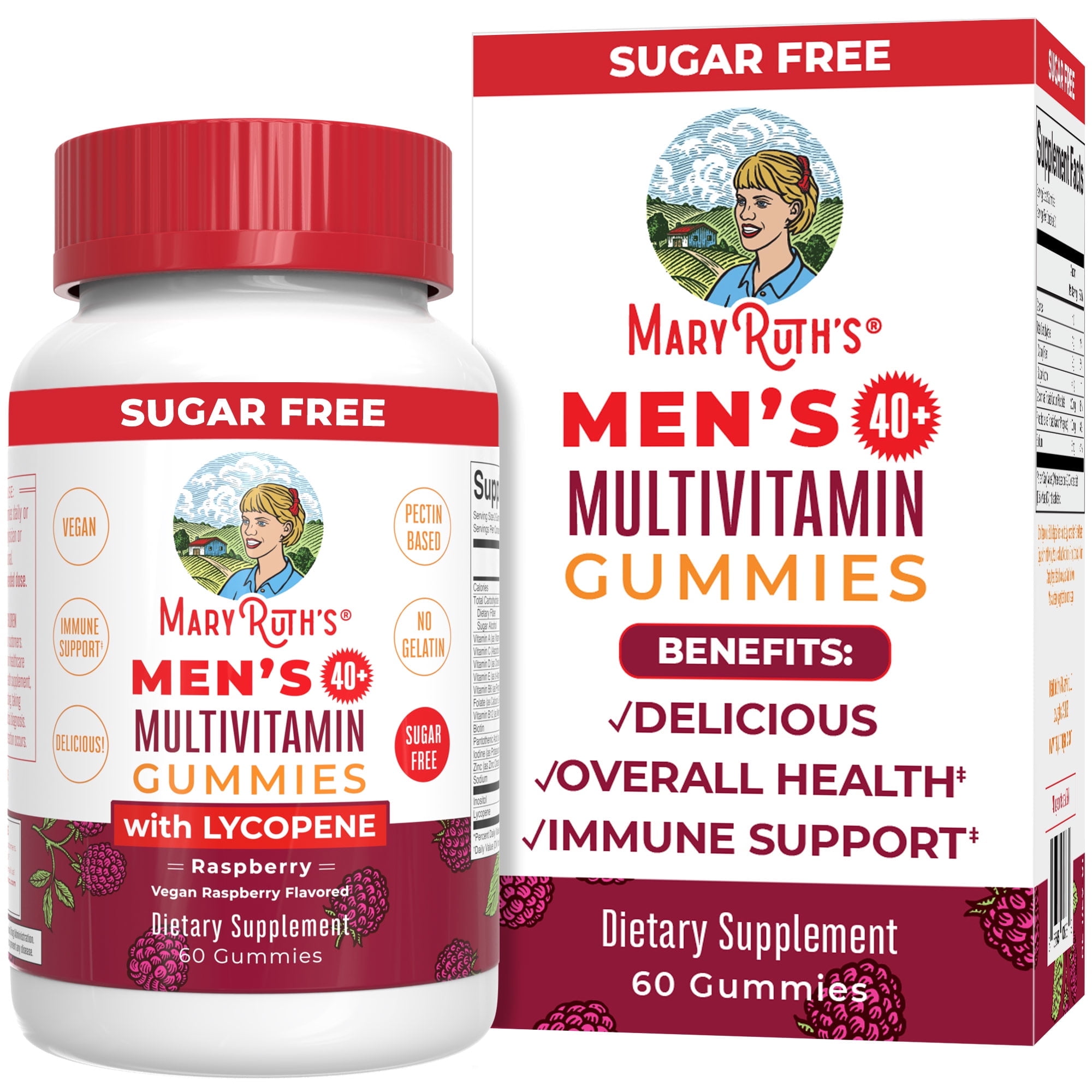 MaryRuth Organics Men's Health Multivitamins with Lycopene Vegan Non-GMO 60 Count