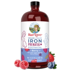 MaryRuth Organics Prenatal Postnatal Iron Liquid Berry 15.22 oz for Enhanced Health