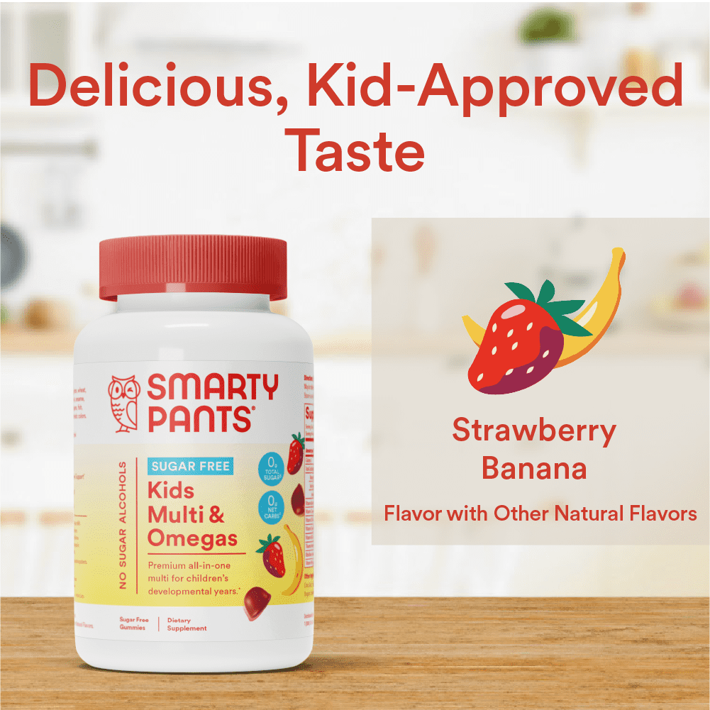 SmartyPants Sugar Free Kids Multivitamin Omega 3 Gummies 44 Ct