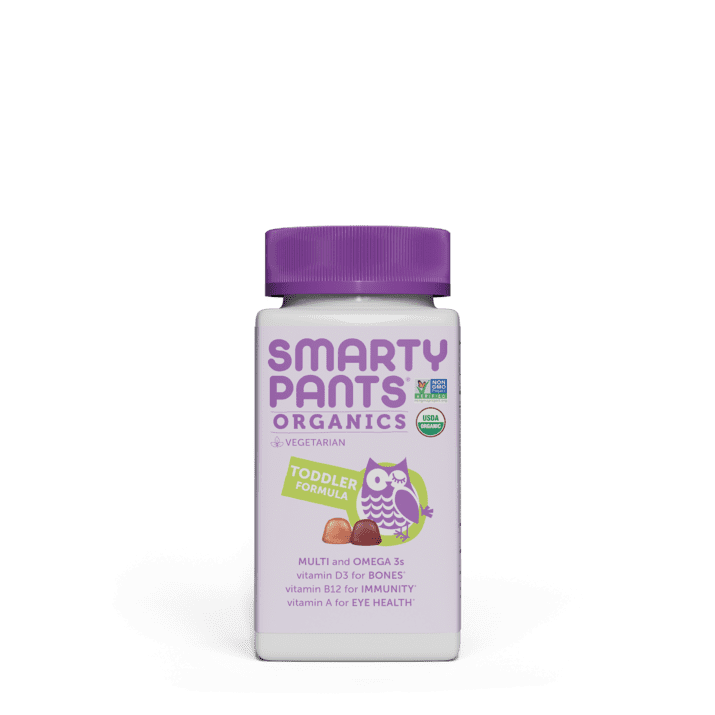 SmartyPants Organic Toddler Formula 60 count for Healthy Growth and Development