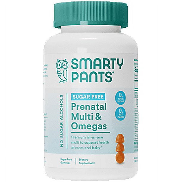 SmartyPants Prenatal Multi Omega Gummies Sugar Free Lemon 60 Gummies