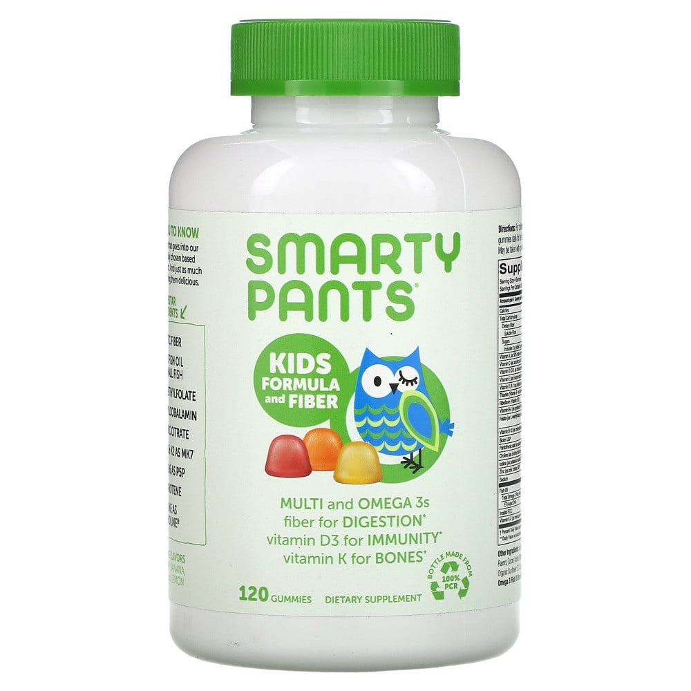 SmartyPants Kids Formula Fiber Multivitamin Gummies 120 Count