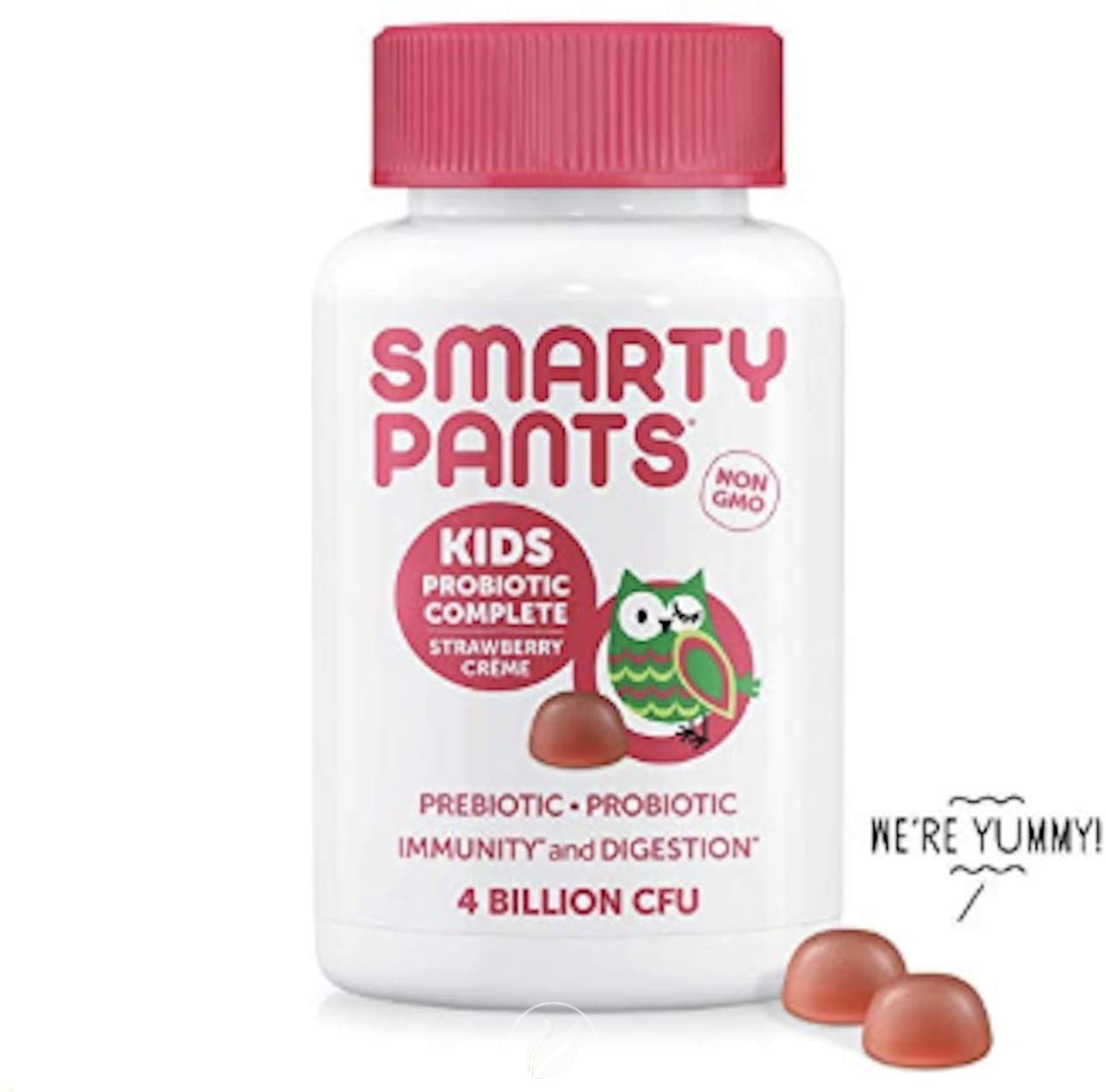 SmartyPants Gummy Vitamins Probiotic Kids Complete Strawberry 45 Count Pack of 2