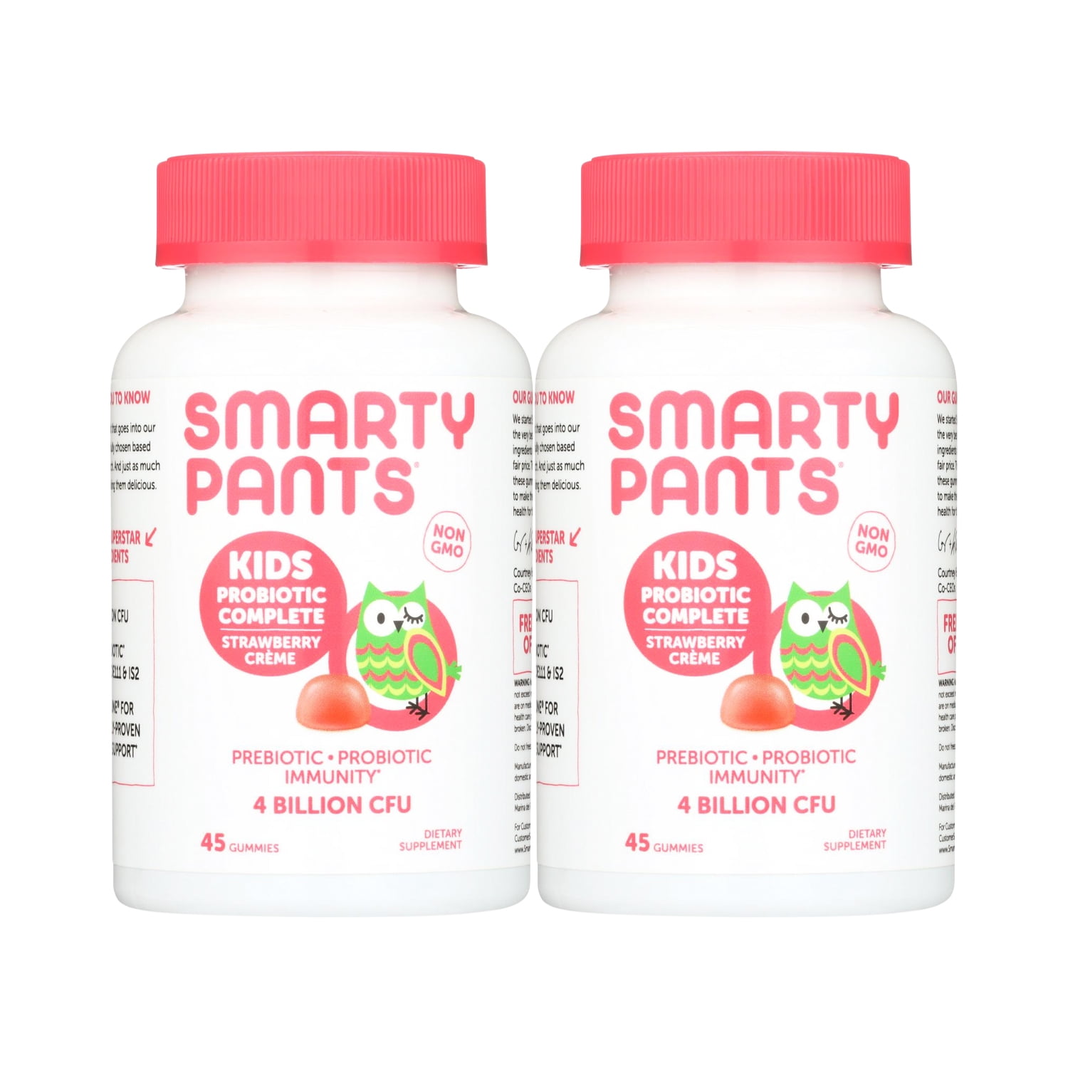 SmartyPants Kids Probiotic Immunity Gummies Strawberry Flavor 45ct 2 Pack