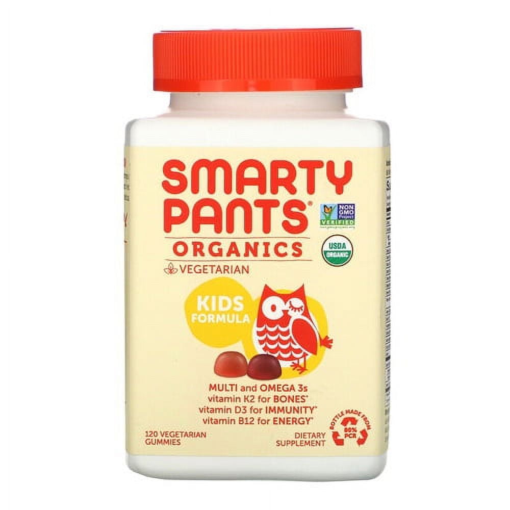 SmartyPants Organics Kids Cherry Mixed Berry Gummies 120 Each 6 Pack