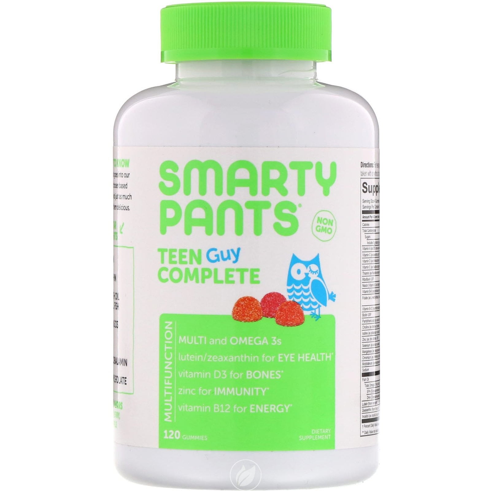 Smartypants  Guy Daily Gummy Multivitamin with Vitamin C D3 Zinc Biotin Omega 3 Fish Oil Iodine Vitamin B6 E Methyl B12 for Energy