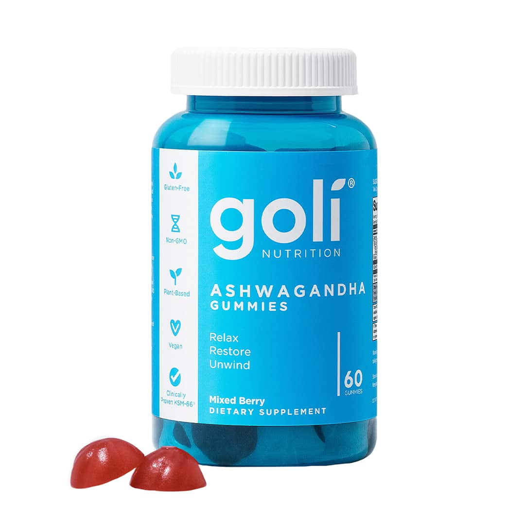 Goli Nutrition Ashwagandha Gummies Mixed Berry Flavor 60 Count