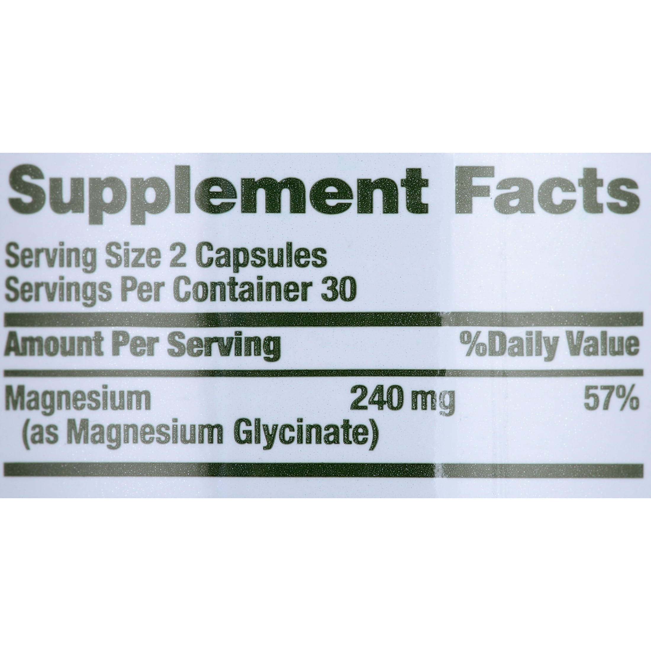 Nature Bounty High Absorption Magnesium Glycinate 240mg 60 Capsule Bottle