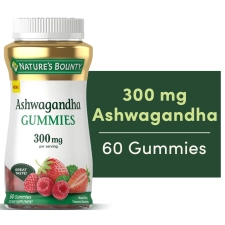 Nature’s Bounty Ashwagandha Stress Support Gummies KSM-66 300mg Mixed Berry 60 Gummies