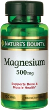 Nature's Bounty Magnesium Tabs 500mg - Pack of 100 Tablets