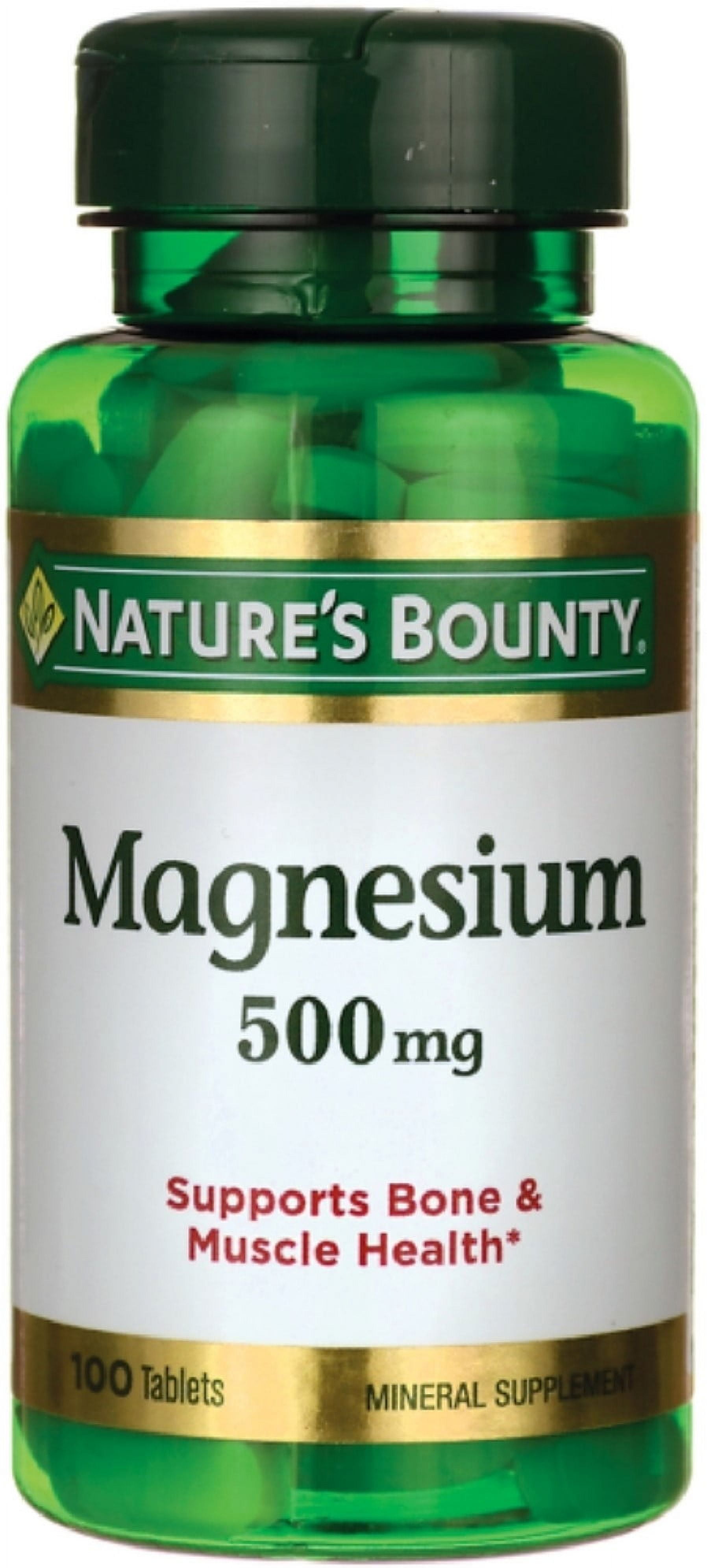 Nature's Bounty Magnesium Tabs 500mg - Pack of 100 Tablets