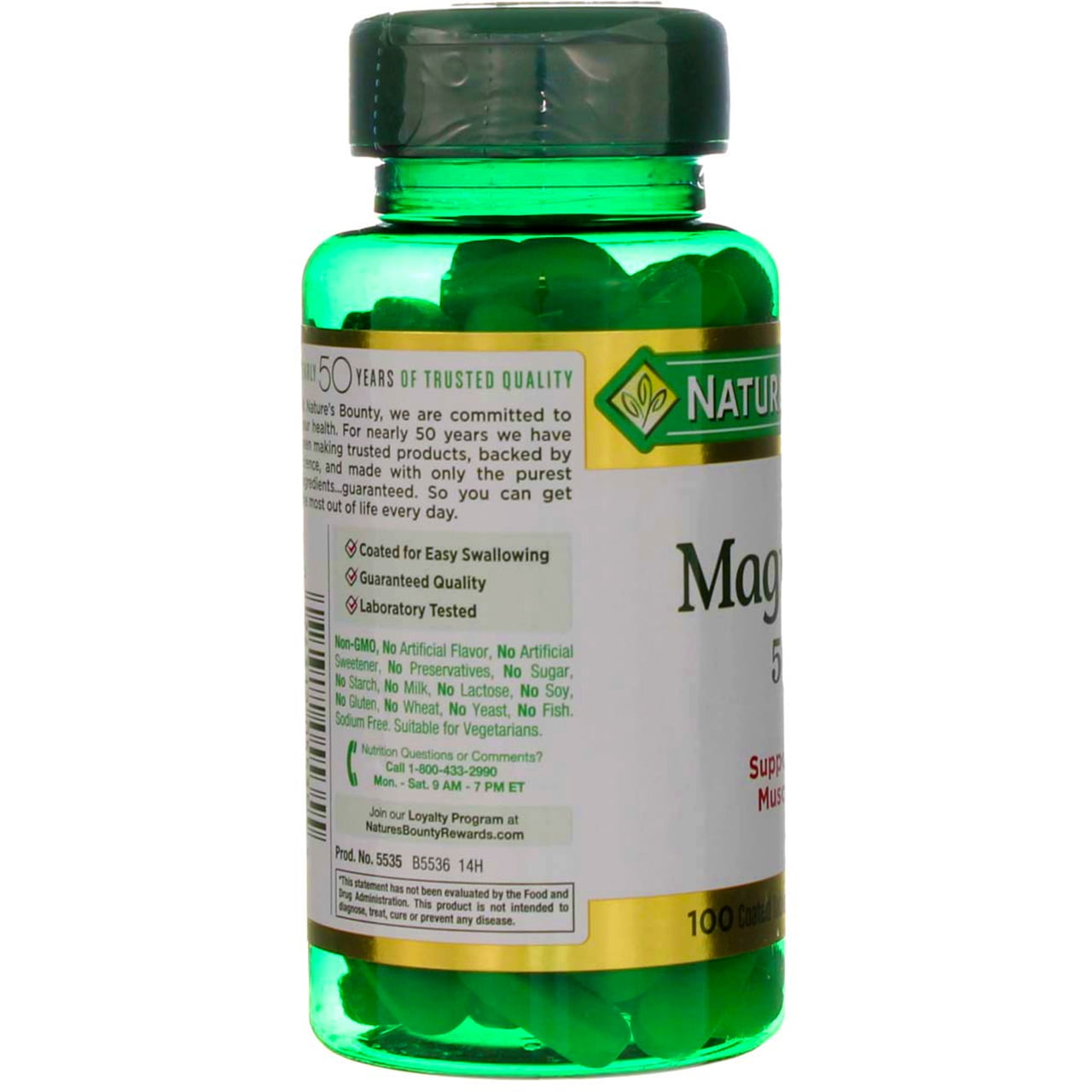 Nature's Bounty Magnesium 500mg Muscle Health Support 100 ct 2 Pack