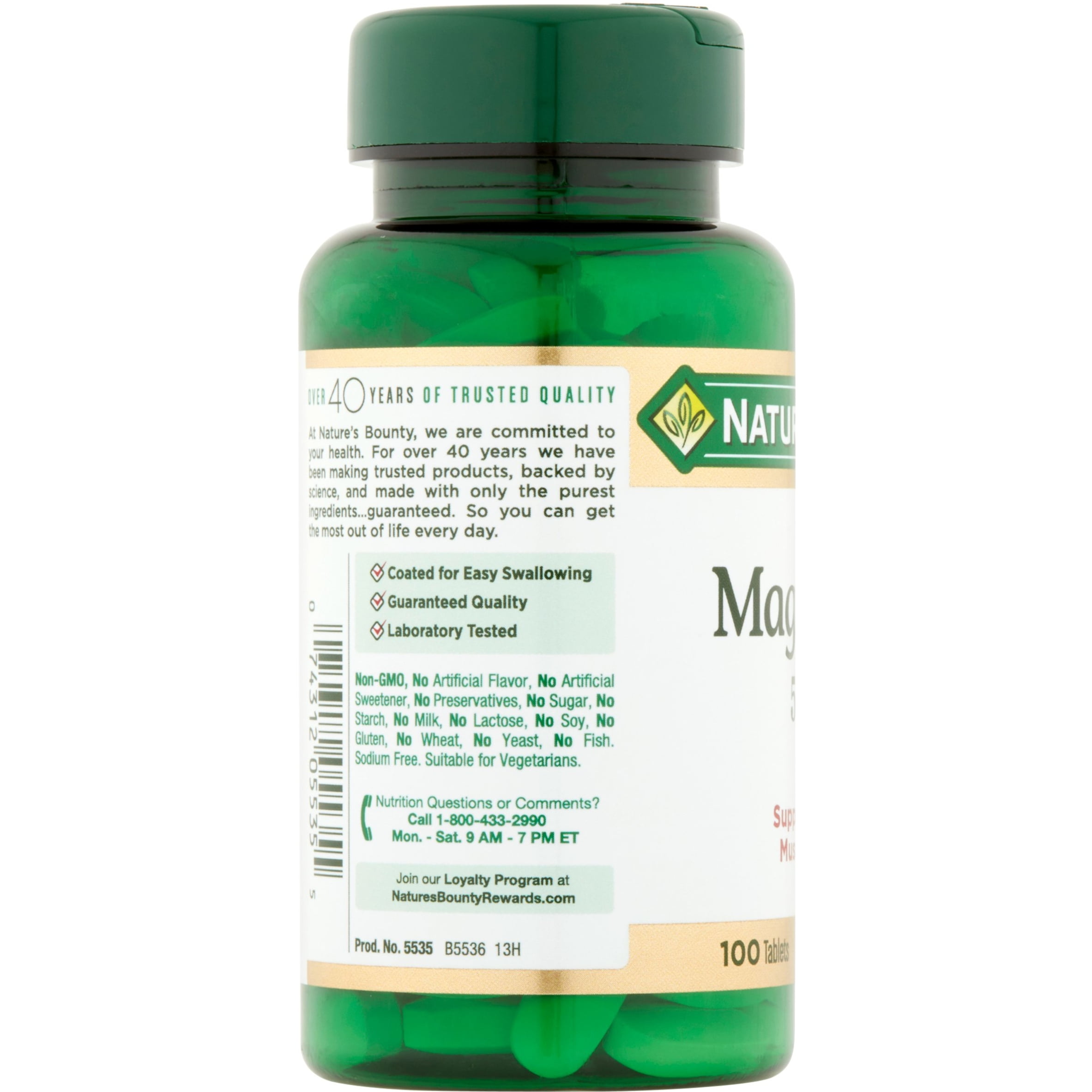 Nature's Bounty 500mg Magnesium Bone Health Support 100ct 6Pack