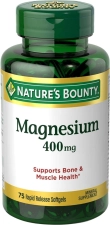 Nature's Bounty Magnesium 400mg Softgel 75 ea Pack of 4