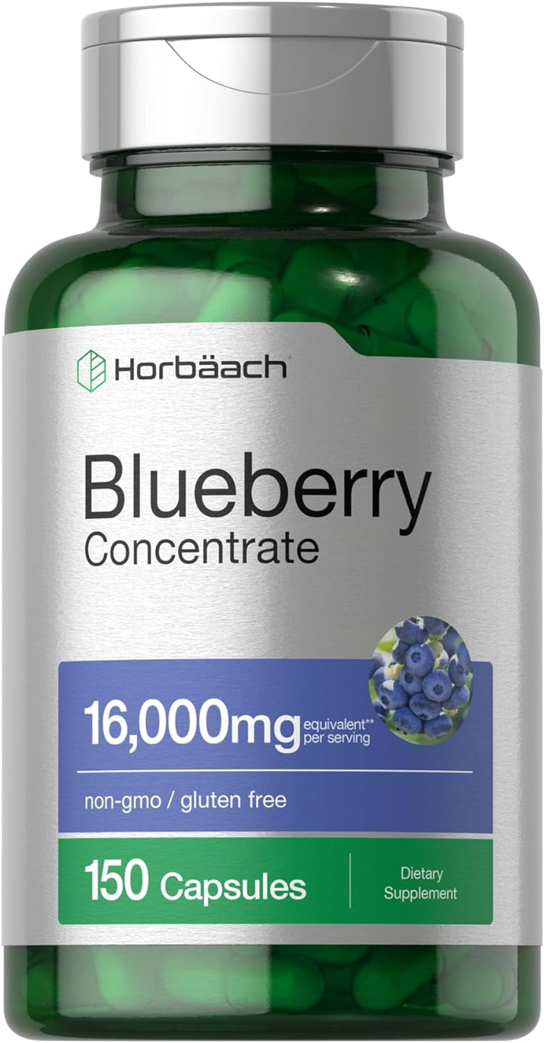 Horbaach Blueberry Extract 16000mg 150 Capsules