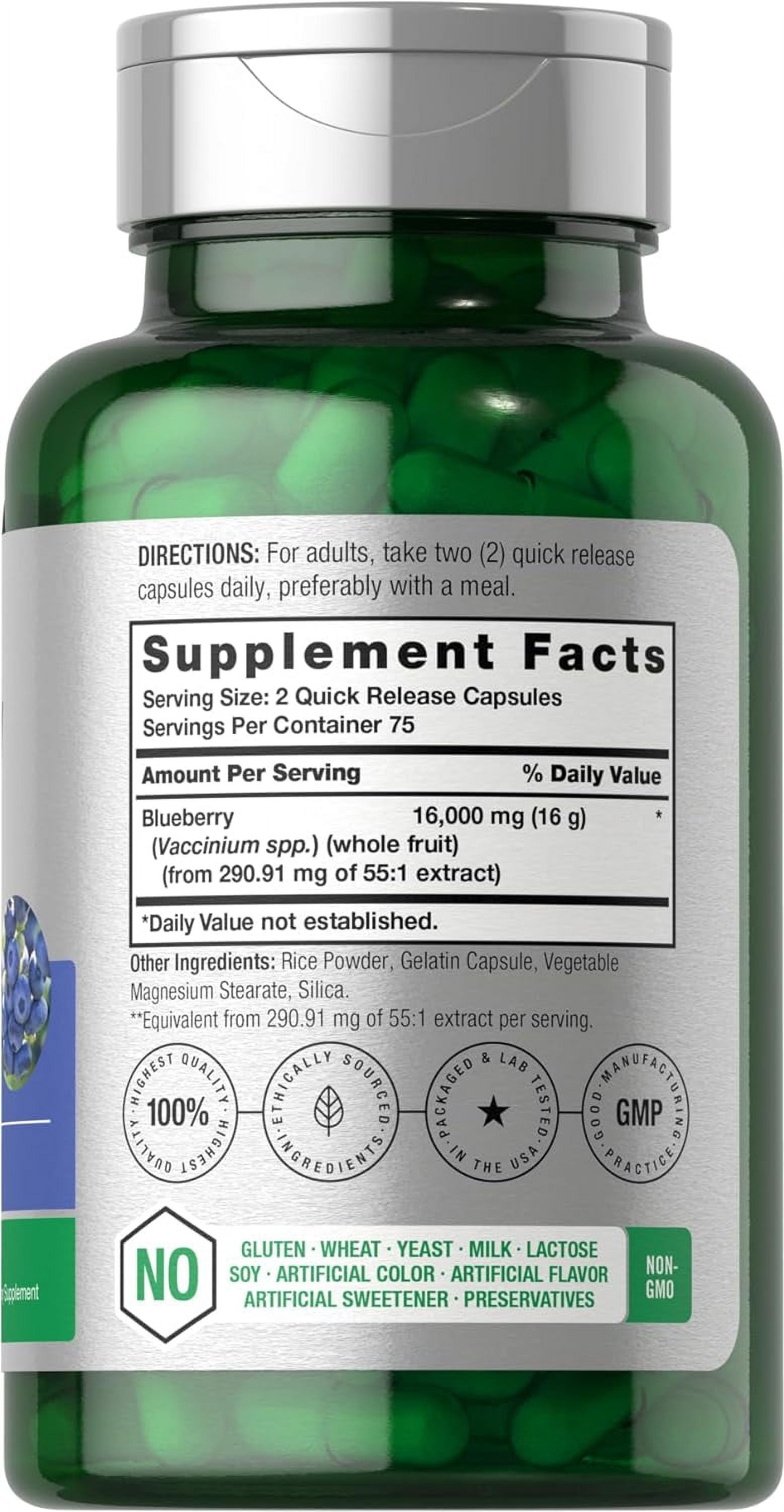 Horbaach Blueberry Extract 16000mg 150 Capsules