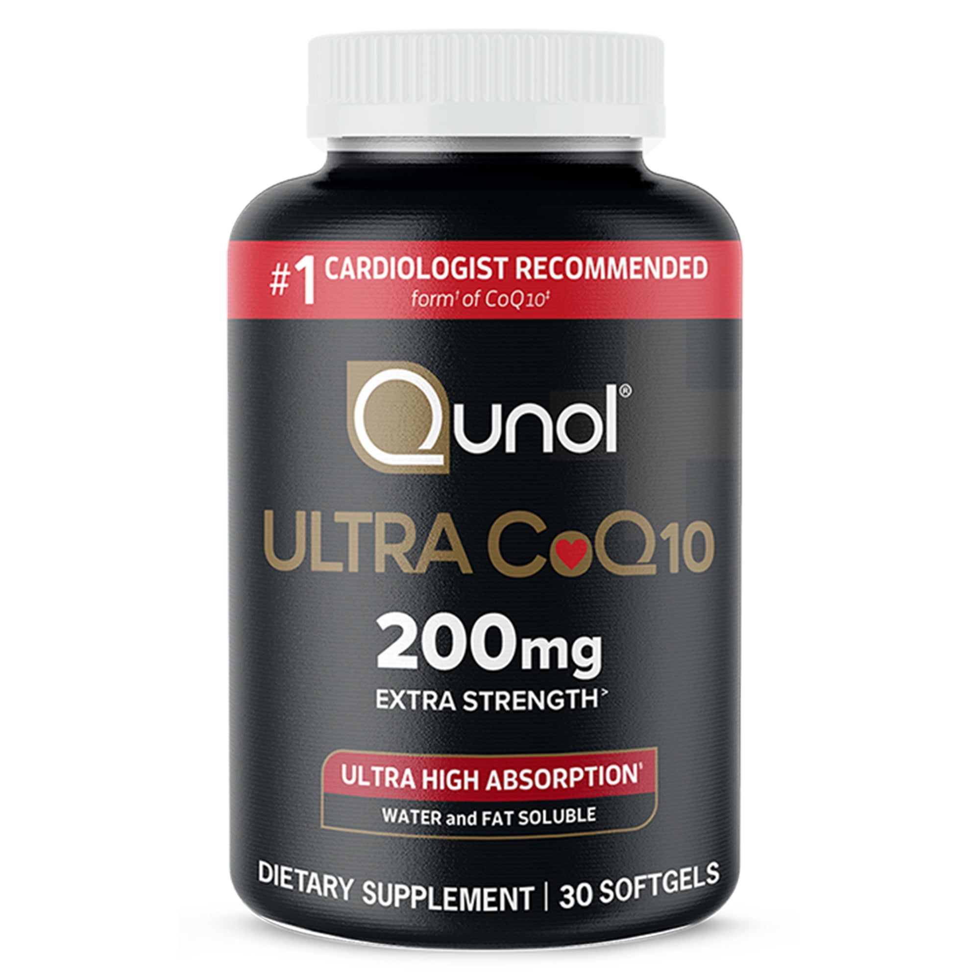 Qunol Ultra CoQ10 Softgel 200mg Heart Health Supplement 30 Count