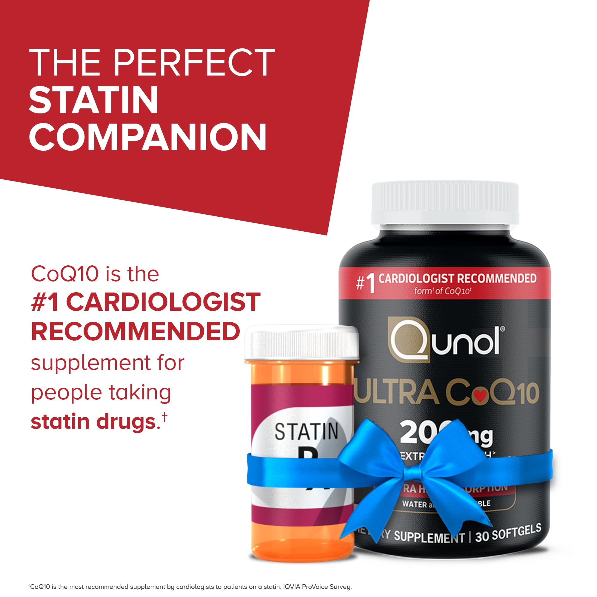 Qunol Ultra CoQ10 Softgel 200mg Heart Health Supplement 30 Count