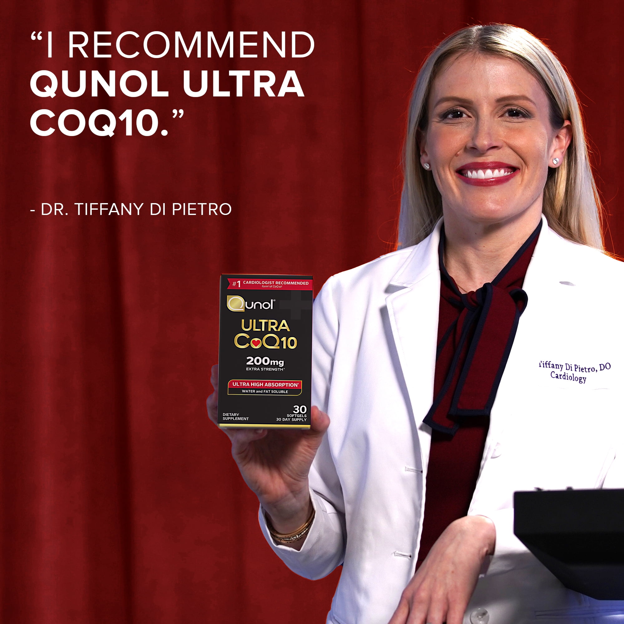 Qunol Ultra CoQ10 Softgel 200mg Heart Health Supplement 30 Count