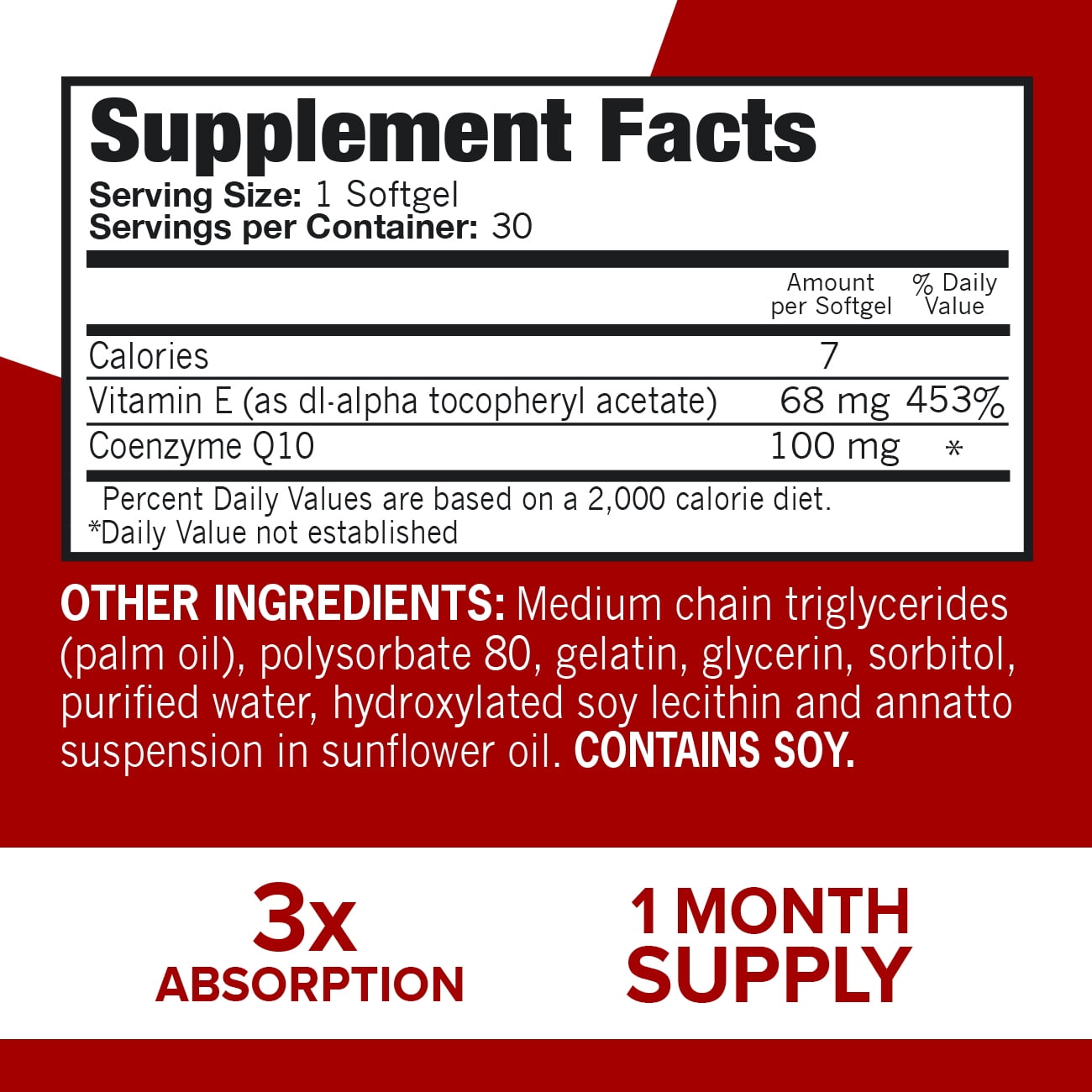 Qunol Ultra CoQ10 100mg Softgels 30 Count Bottle for Better Heart Health and Energy Boost.