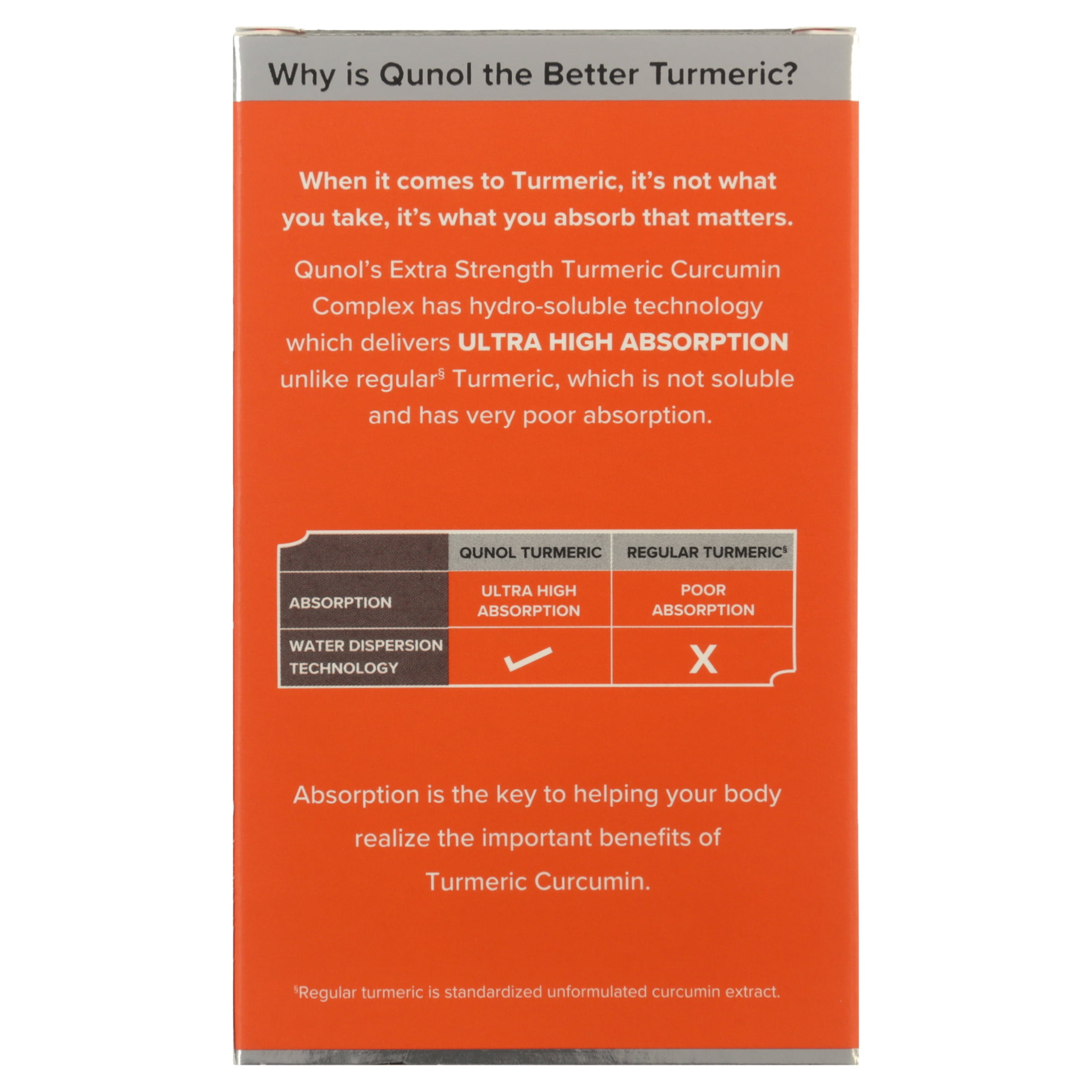 Qunol Turmeric Curcumin Capsules 1000mg Ultra High Absorption Joint Support Supplement 30 Count
