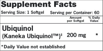 Qunol Ubiquinol CoQ10 Softgels 200mg Extra Strength Heart Health Supplement 60 Count for
