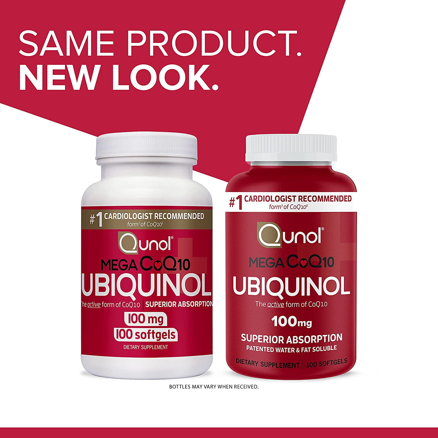 Qunol Mega Ubiquinol 100mg Softgels for Heart Health & Blood Pressure - 100 Count
