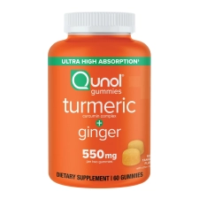 Qunol Turmeric Ginger Gummies 500mg + 50mg Joint Support Supplement Ultra High Absorption Tumeric Ginger