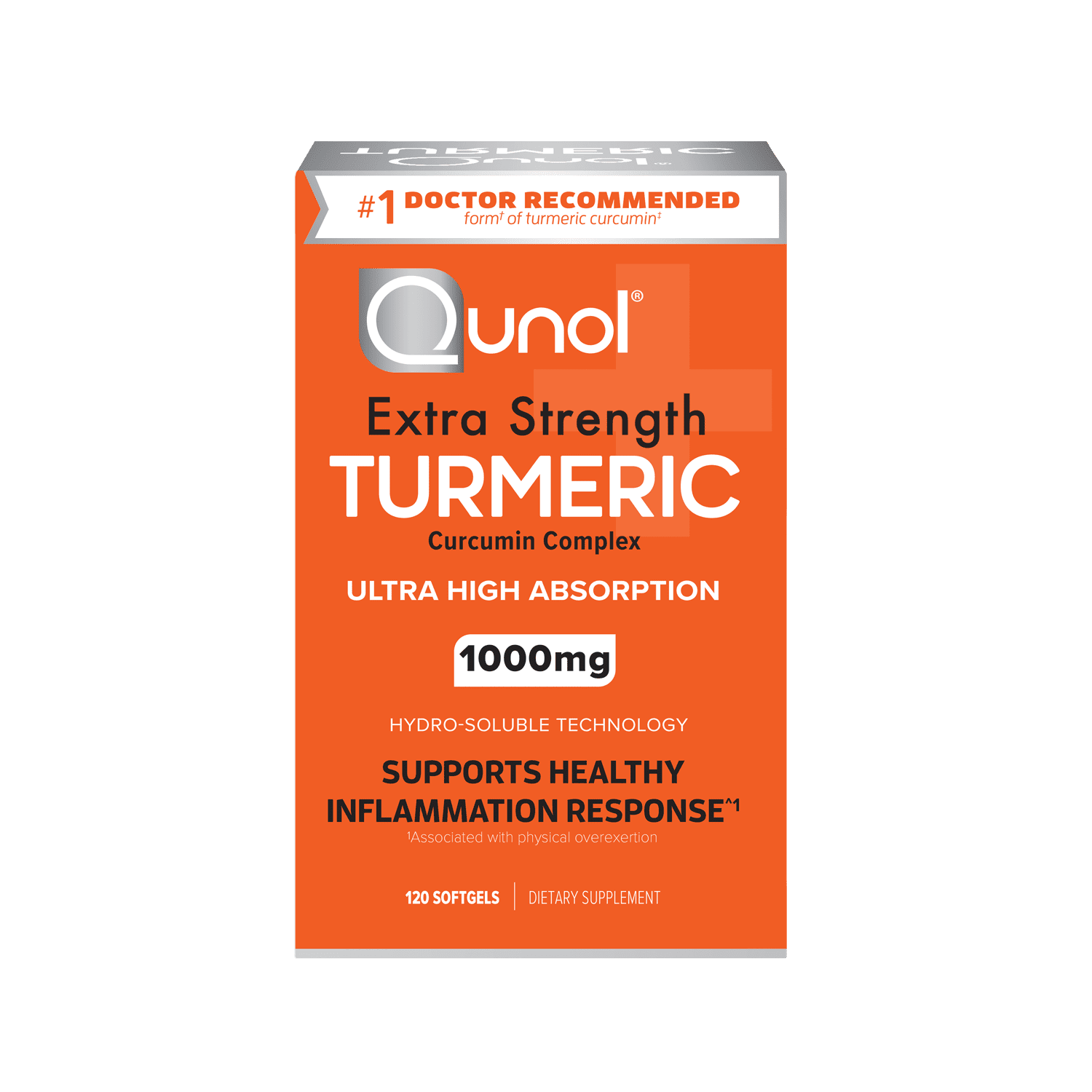 Qunol Turmeric Curcumin 1000mg Ultra High Absorption Softgels - 120 Count