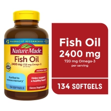 Nature Made Fish Oil 2400mg Per Serving Softgels Omega 3 Fish Oil Supplements 134 Count