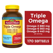 Nature Made Triple Omega 369 Softgels Dietary Supplement 170 Count for Optimal Health