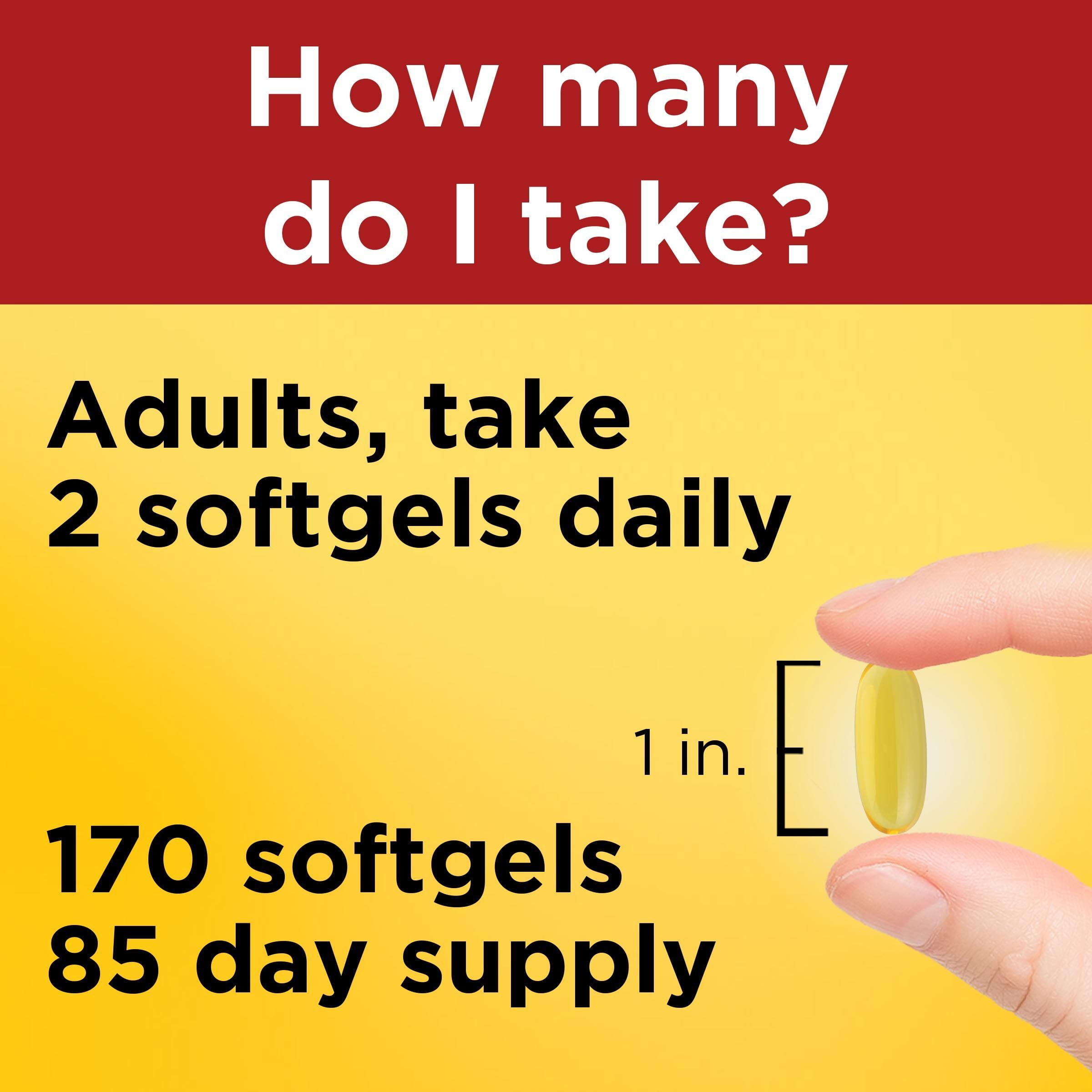 Nature Made Triple Omega 369 Softgels Dietary Supplement 170 Count for Optimal Health