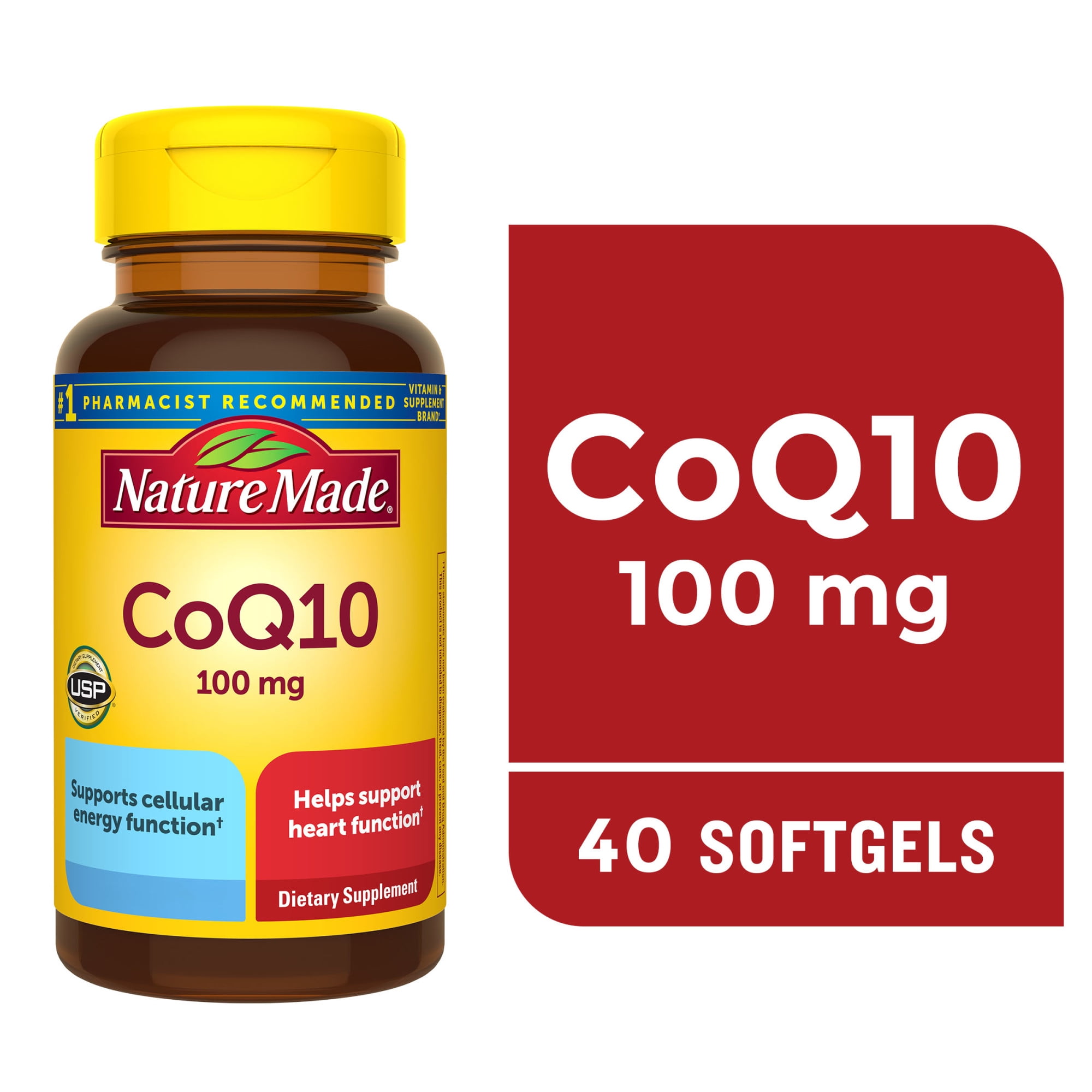Nature Made CoQ10 100mg Softgels Heart Health Support 40 Count