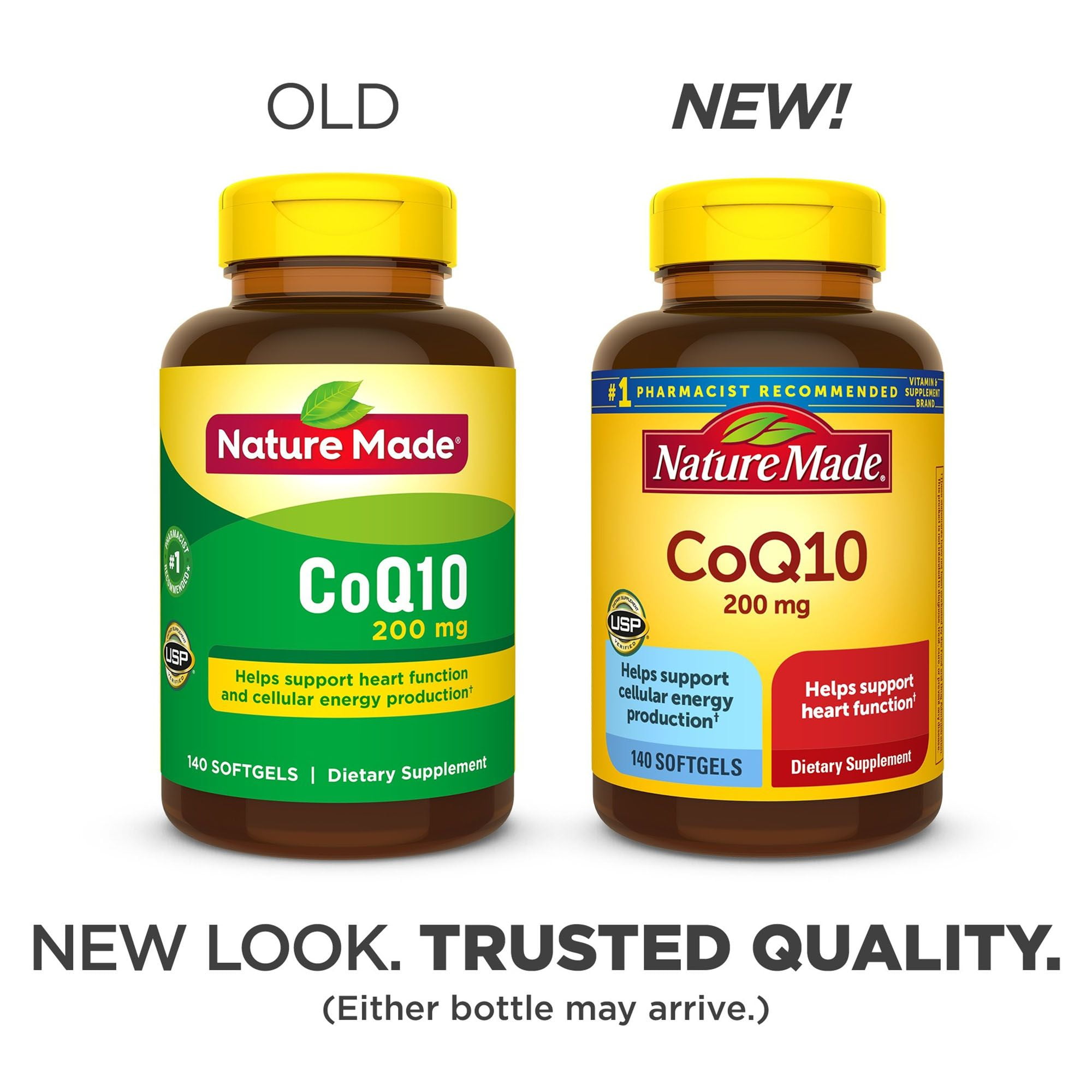 Nature Made CoQ10 200mg 140 Softgels for Heart Health and Energy Boost