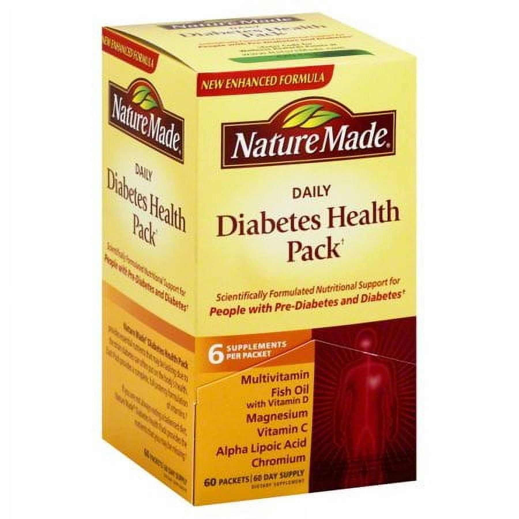 Nature Made Daily Diabetes Health Pack 60 Count for Better Health and Wellness