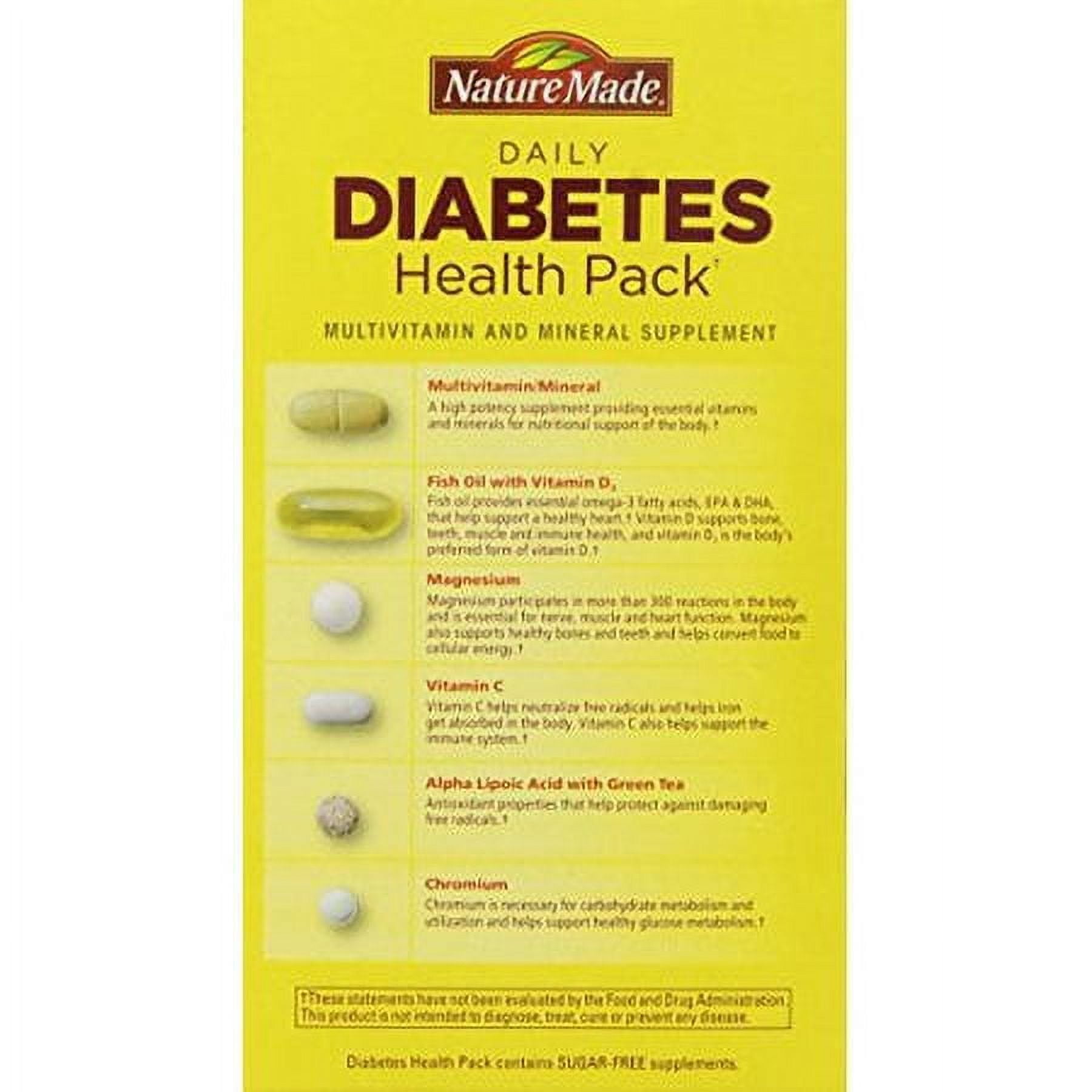 Nature Made Daily Diabetes Health Pack 60 Count for Better Health and Wellness