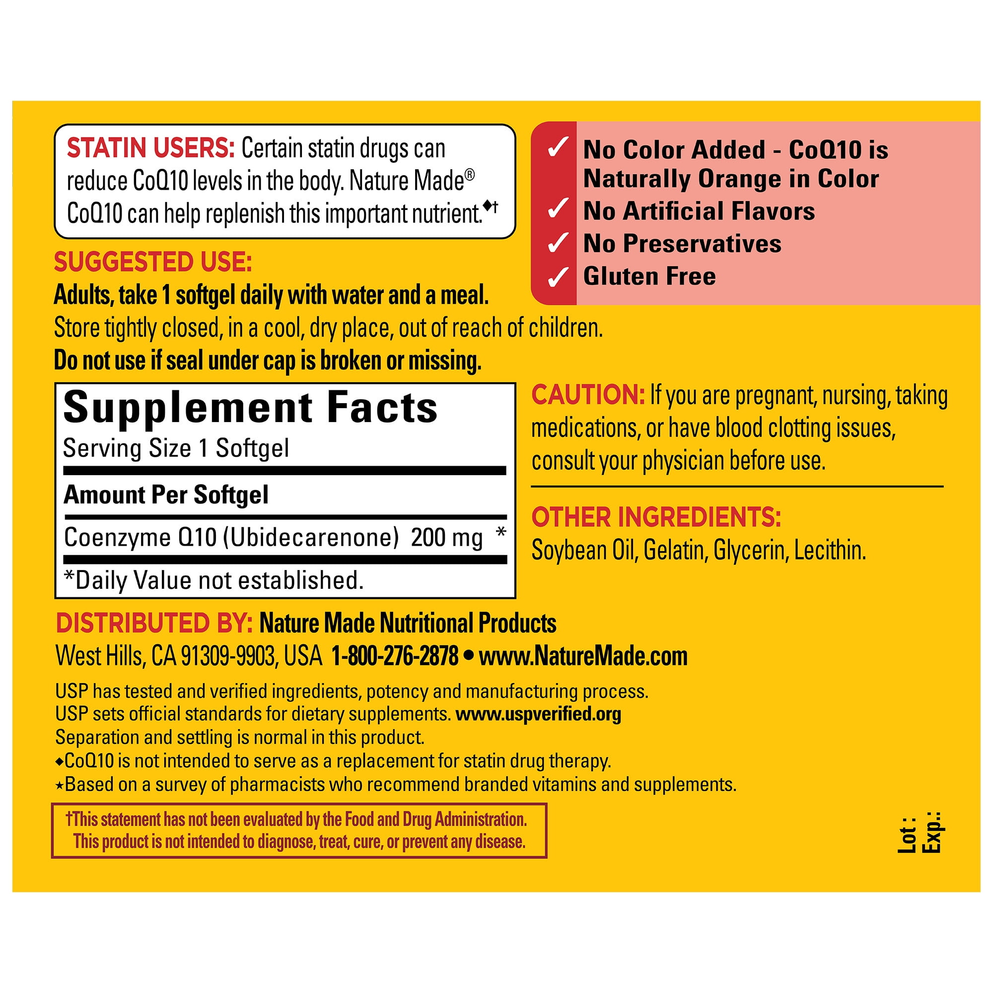 Nature Made CoQ10 200mg Softgels Heart Health Support 80 Count Dietary Supplement