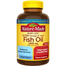 Nature Made Ultra Fish Oil Burp Less 1400mg 90 Softgels