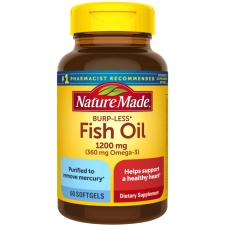 Nature Made Fish Oil Softgels 1200mg 60 Ct for Heart Health and Wellness