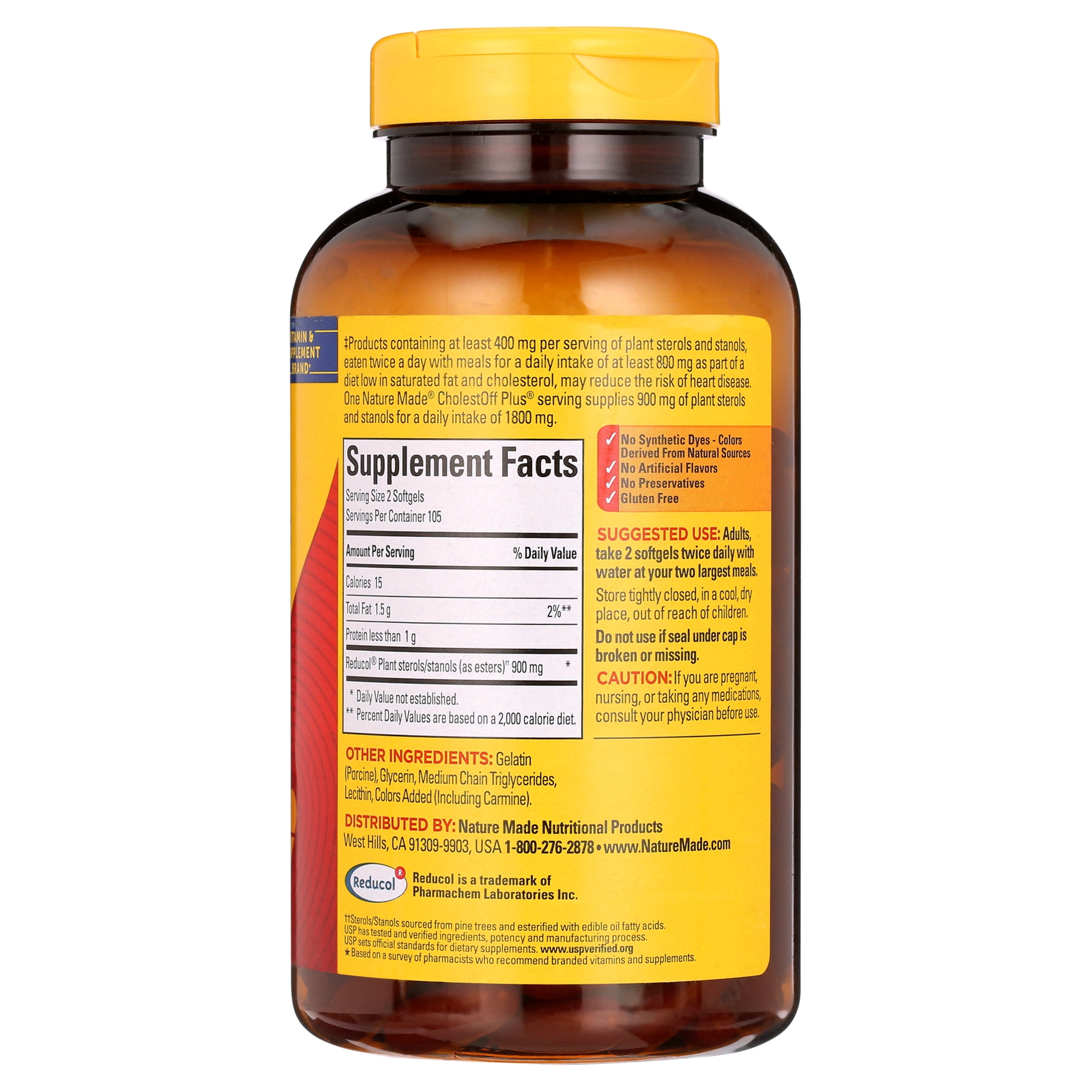 Nature Made CholestOff Plus 450mg 200 Softgels