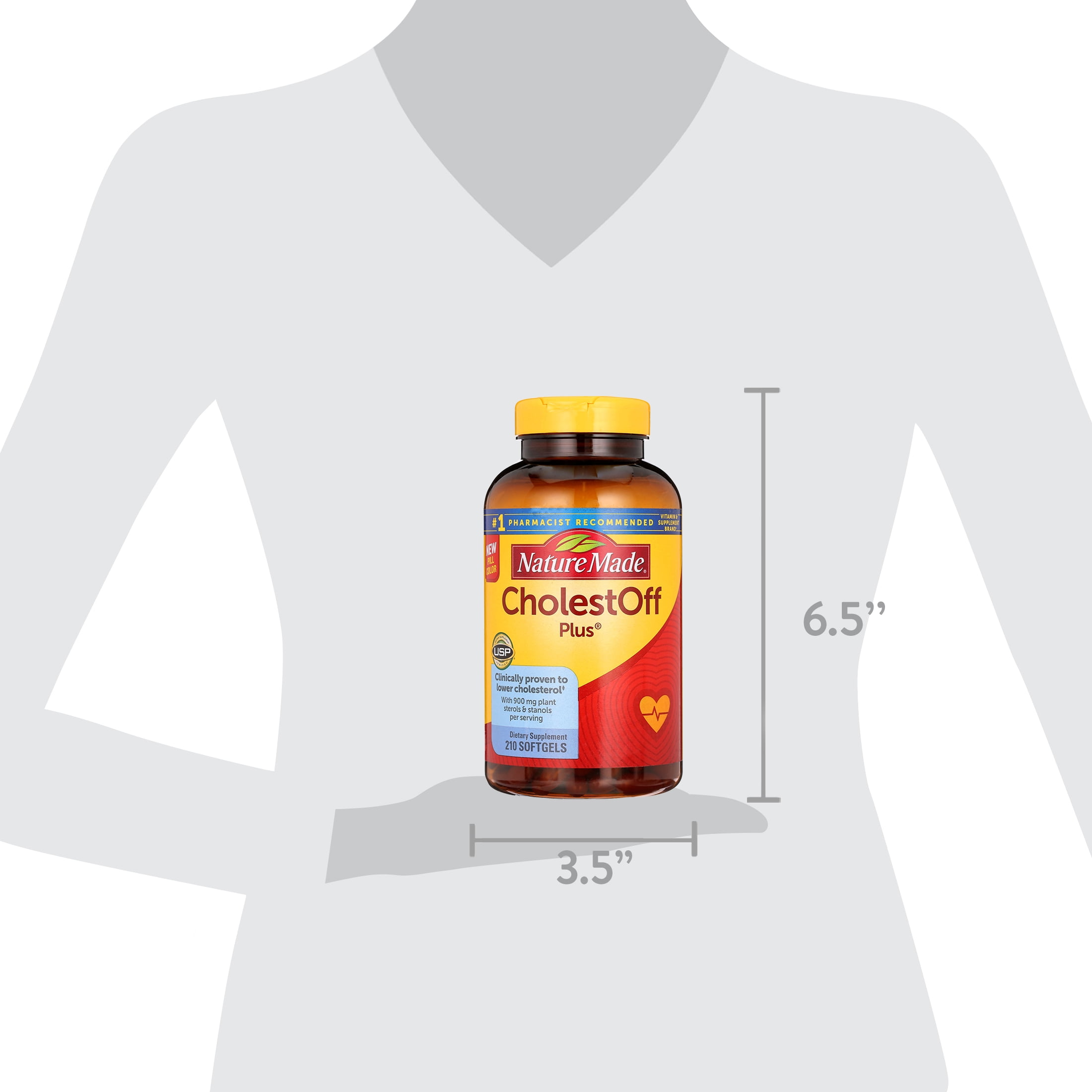 Nature Made CholestOff Plus 450mg 200 Softgels