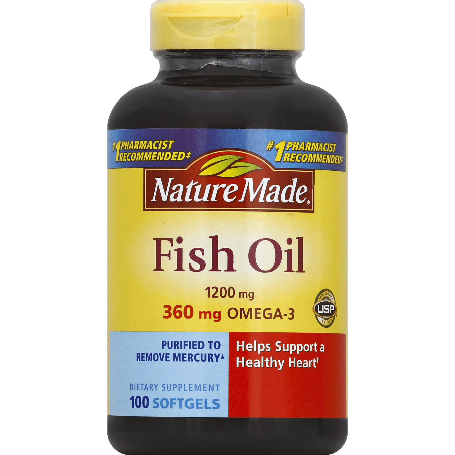 Nature Made Fish Oil 1200 mg Softgels 100 Count