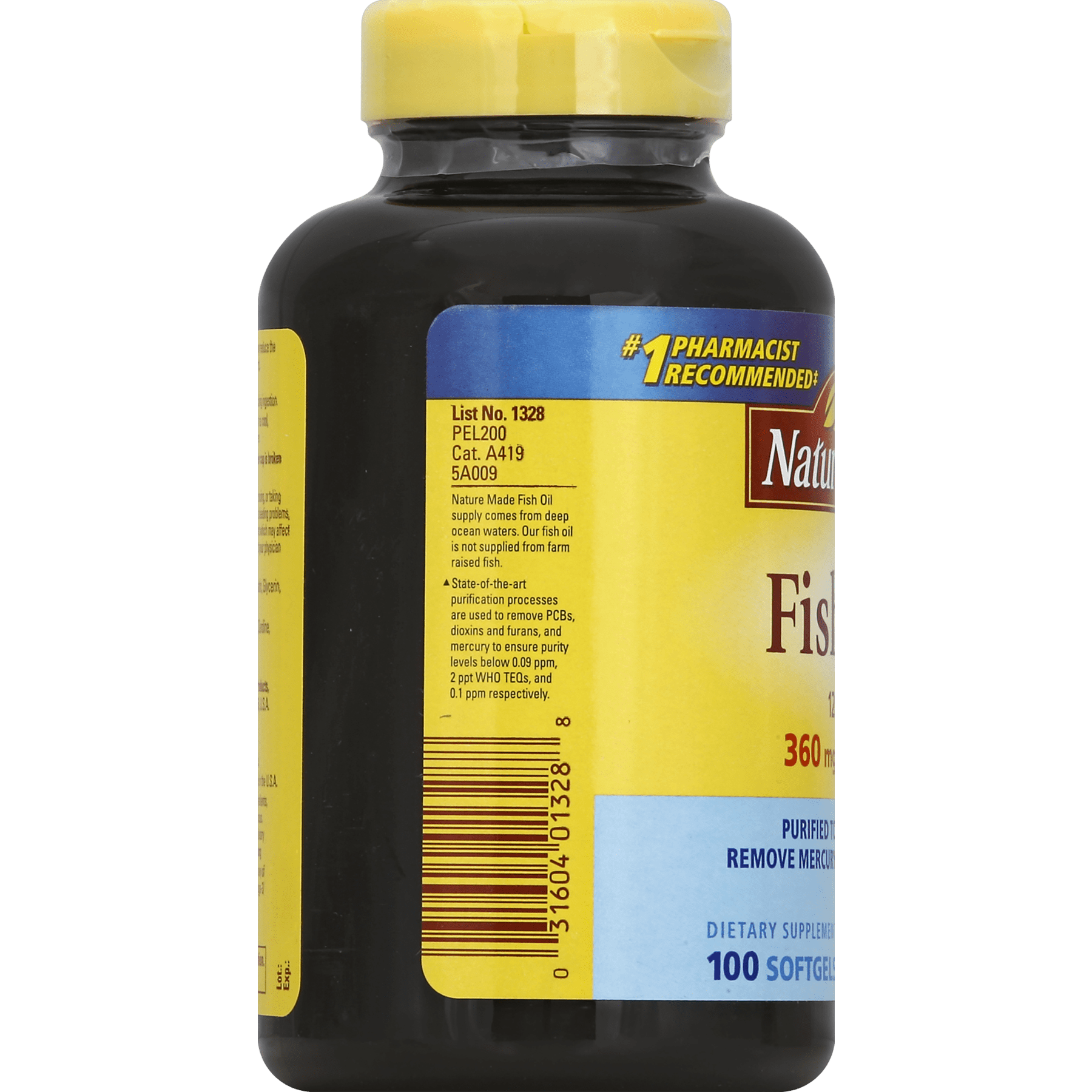 Nature Made Fish Oil 1200 mg Softgels 100 Count