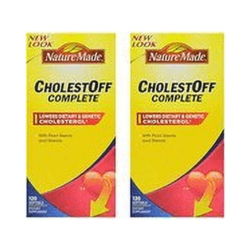 NatureMade CholestOff Complete Softgels 120 Count Pack of 2 for Heart Health Support