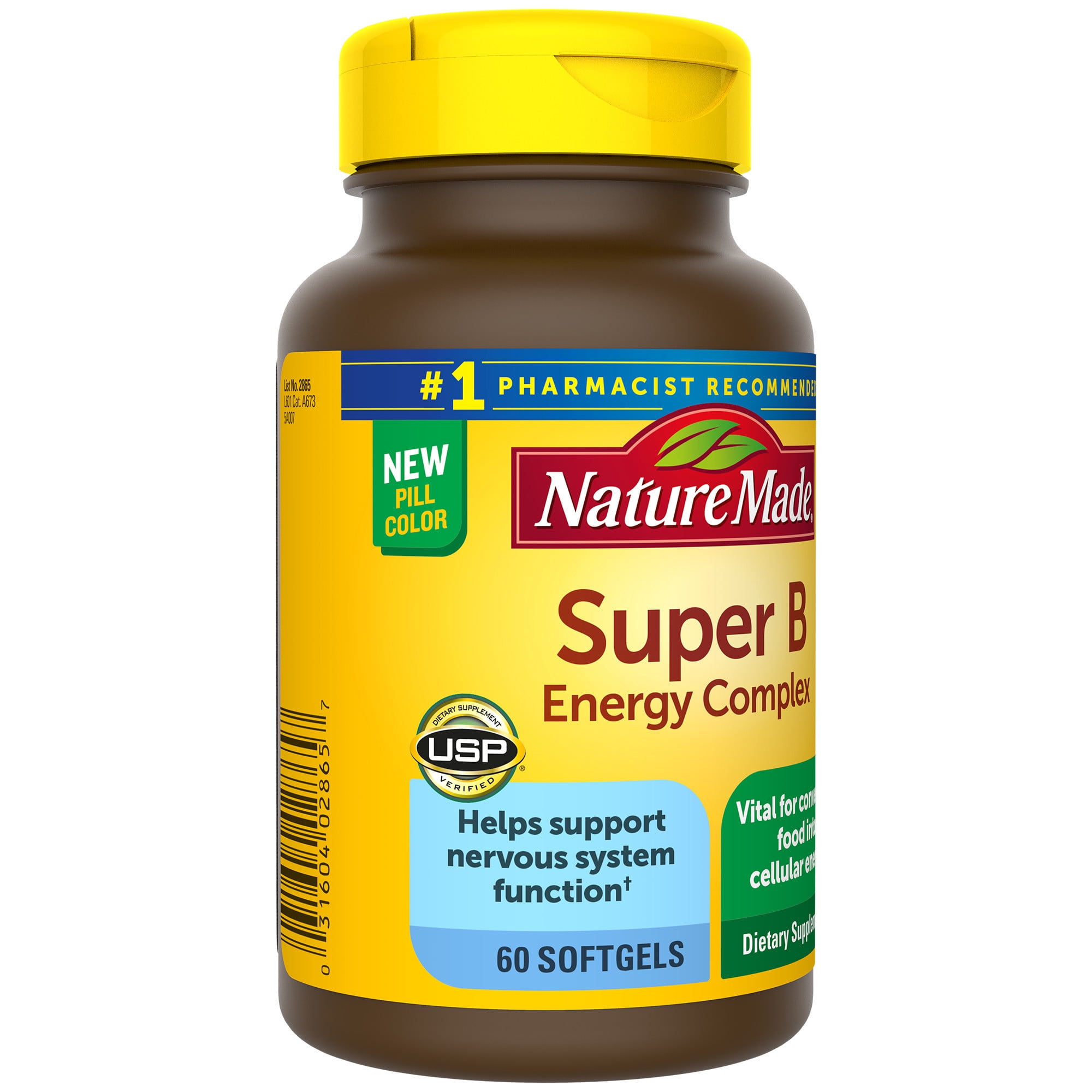 Nature Made Super B Energy Complex Softgels Dietary Supplement 60 Count