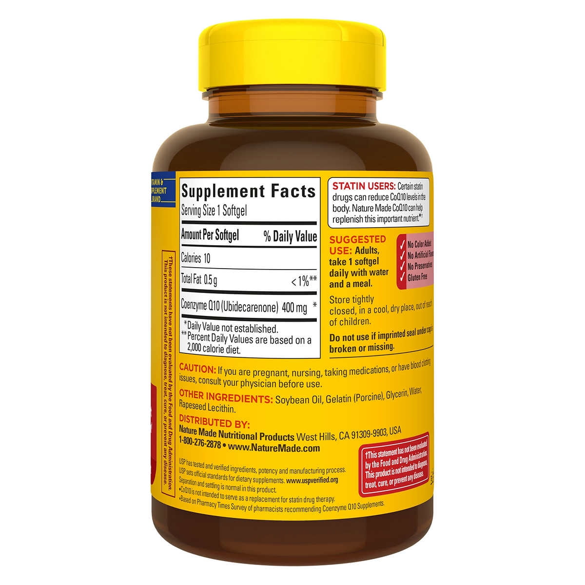 Nature Made CoQ10 400mg 90 Softgels for Heart Health