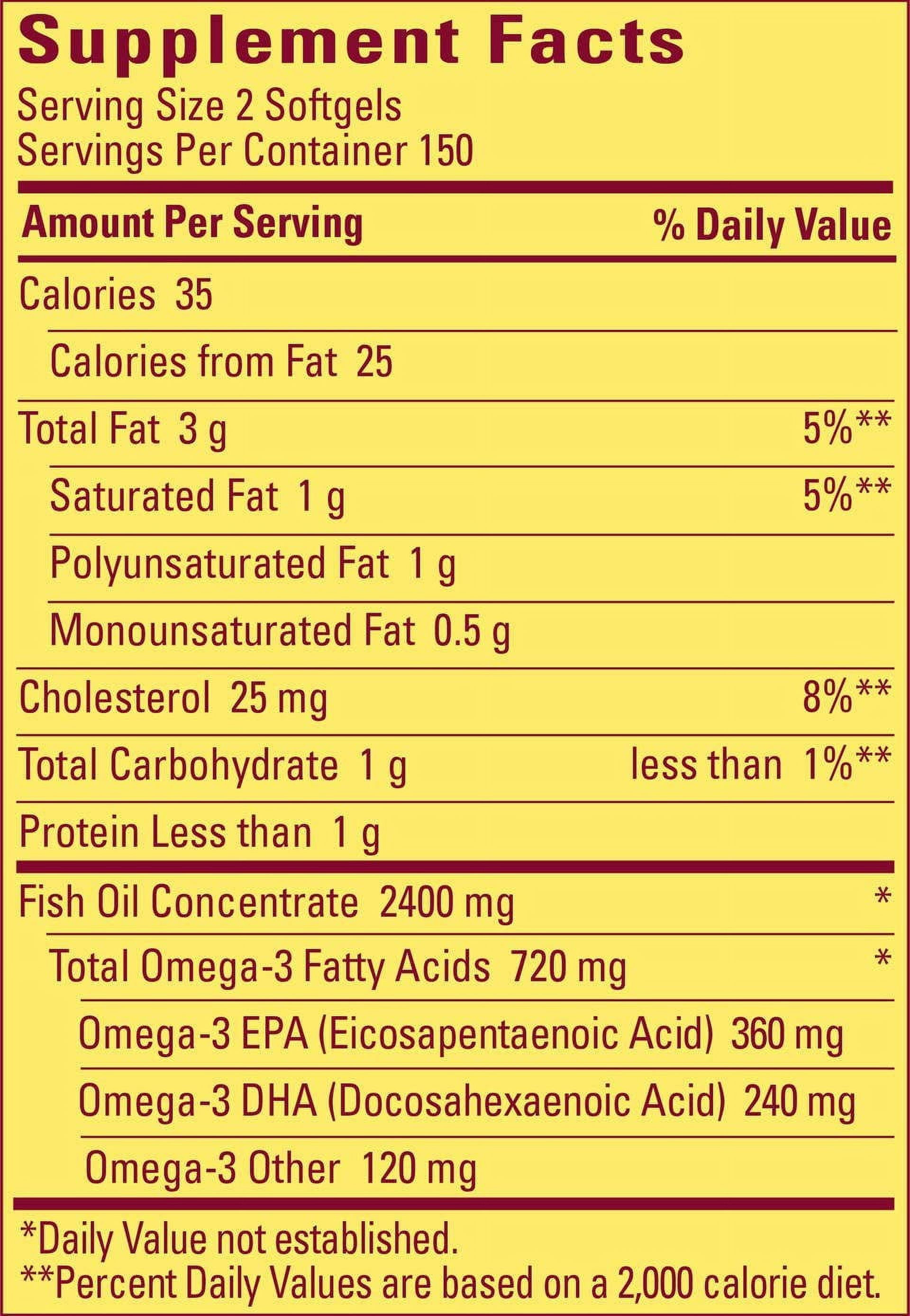 Nature Made 1200mg Fish Oil Softgels 60 Count for Heart Health Support